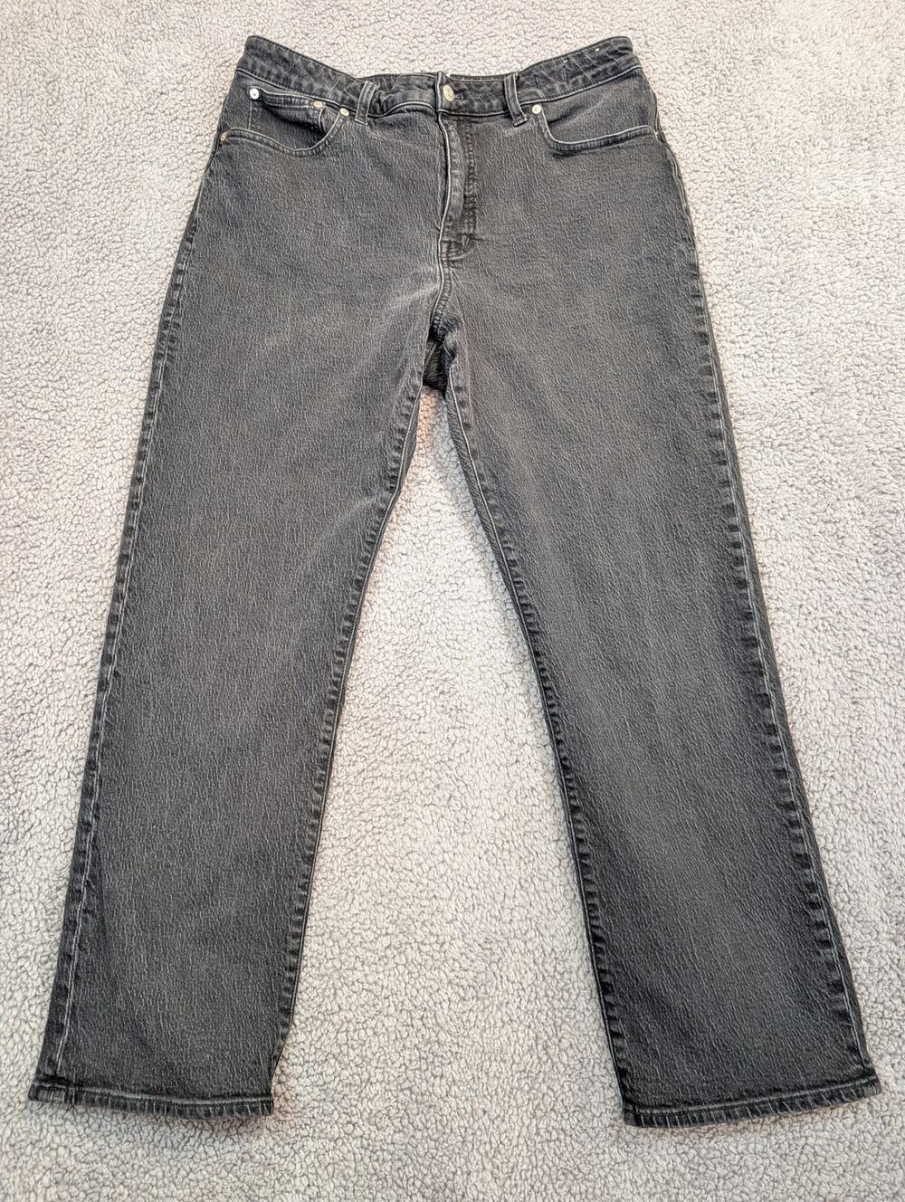 Madewell Jeans Women's Size 32 Black Curvy 90's Straight (1010)